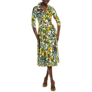 Samantha Sung Womens Aster Midi Dress, White